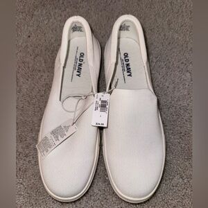 white slip on shoes